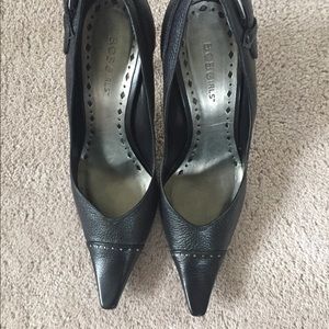 Kenya -TL BCB Girls Black Leather Heels